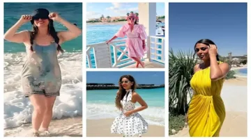 20 صورة مثيرة لنجمات الفن على شواطئ البحر