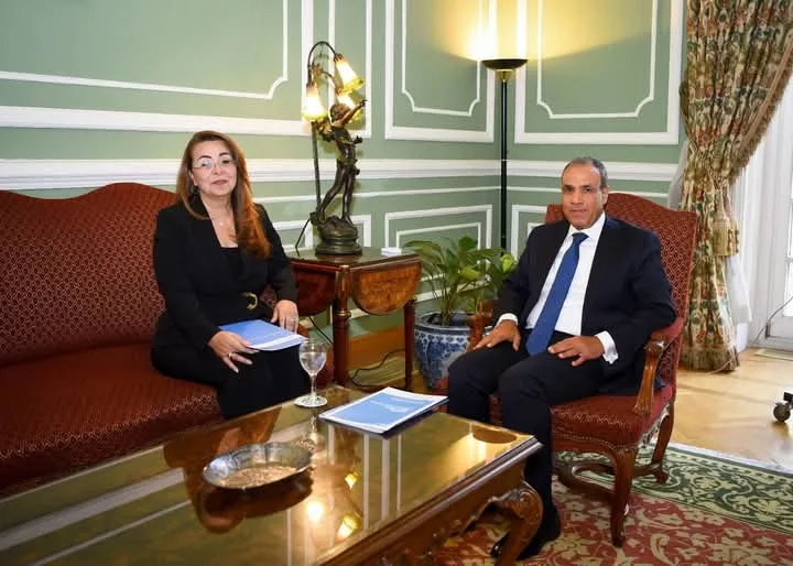 وزير الخارجية يلتقي غادة والي، المديرة التنفيذية لمكتب الأمم المتحدة
