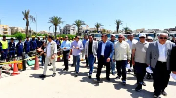 وزير الإسكان يقوم بجولة تفقدية لمتابعة مشاريع تطوير محور ٢٦ يوليو