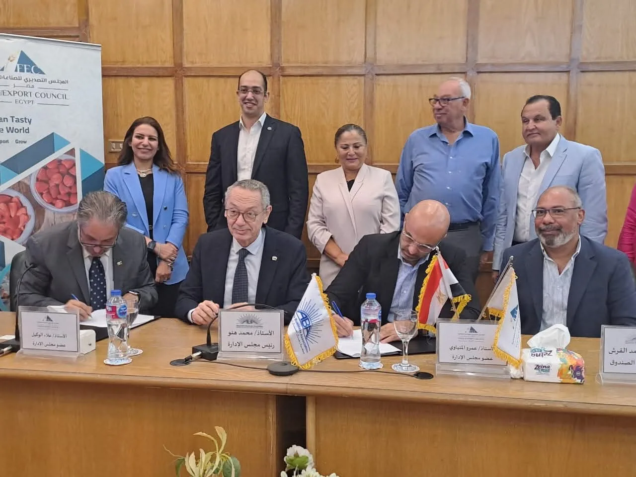 Signing of Protocol Between the Food Export Council and Businessmen in Alexandria to Boost the Competitiveness of Egyptian Exports