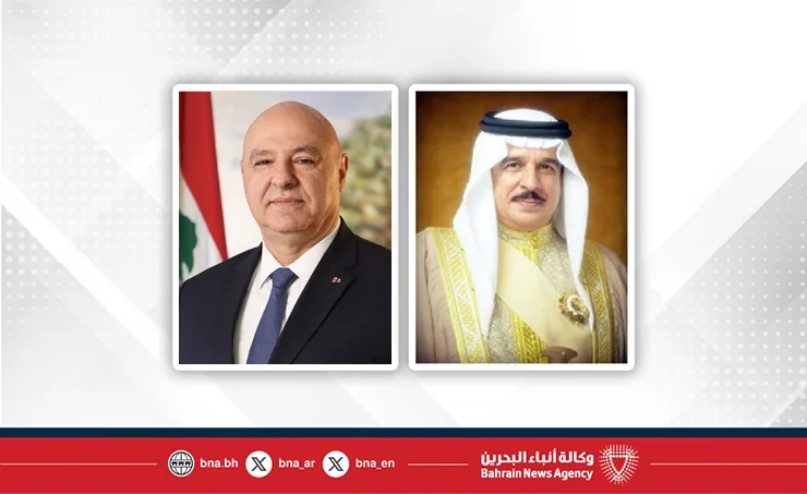 ملك البحرين يتناول مع الرئيس اللبناني تطوير العلاقات الثنائية بين الدولتين
