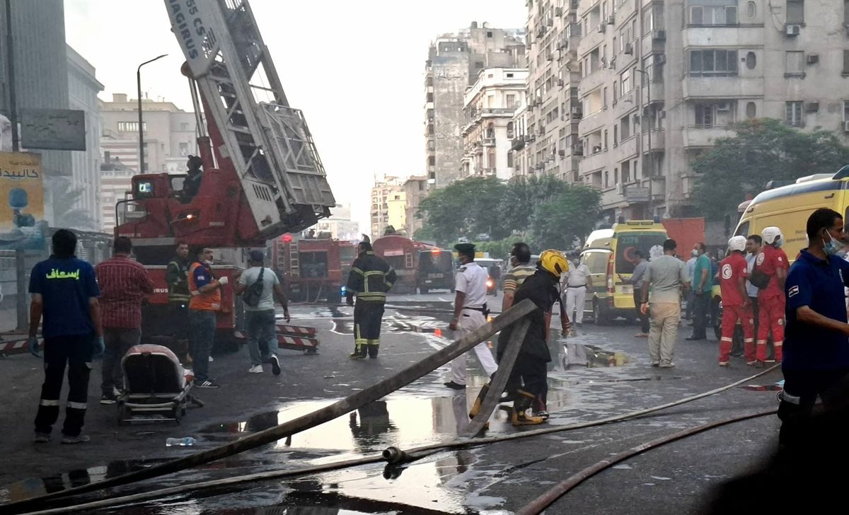حريق سنترال رمسيس