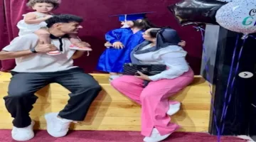 4 صور لتخرج ابنة عبد الرحمن مجدي وزوجته من الحضانة