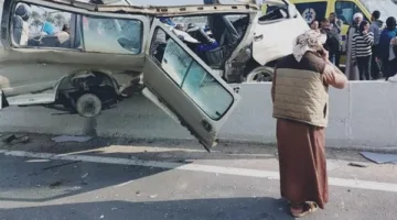 إصابة 19 فردًا نتيجة انقلاب ميكروباص على الطريق الصحراوي في البحيرة