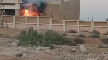 حريق ضخم يدمر مبنى الكهرباء في مدينة العاشر من رمضان بمحافظة الشرقية