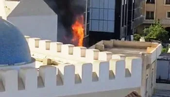 اندلاع حريق في دبي مول بمنطقة الشيخ زايد