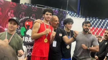 ليث عجيلات يحصد الميدالية الذهبية في بطولة المملكة للملاكمة لوزن 61-64 كغم