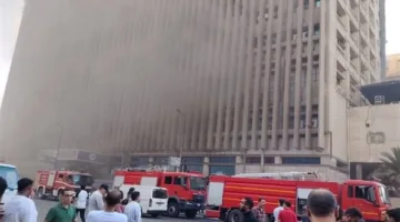إرسال “قوات الدفاع المدني” لإطفاء حريق في سنترال رمسيس بوسط القاهرة (صور)