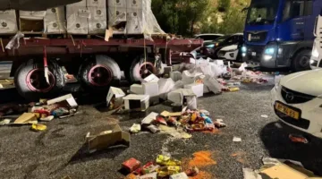 مستوطنون يعرقلون شاحنات المساعدات القادمة من الأردن إلى غزة