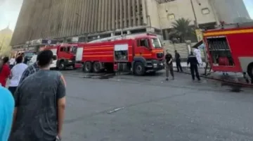 عاجل | قائد شرطة القاهرة يتوجه إلى موقع حريق مركز الاتصالات برمسيس