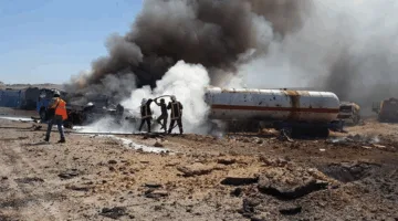 7 ضحايا ودمار كبير نتيجة انفجار صهريج وقود في سوريا