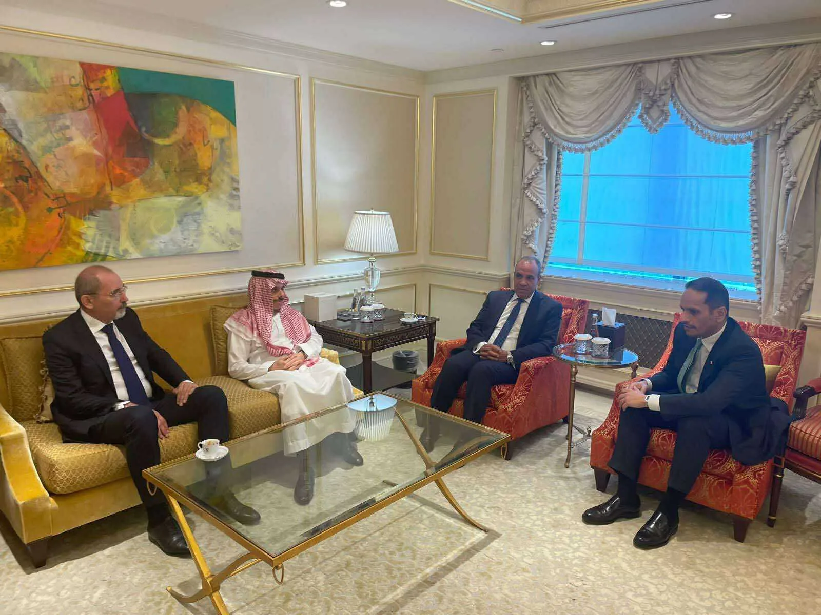 في نيويورك.. اجتماع تشاوري بين وزير الخارجية ونظرائه من قطر والأردن والسعودية لمناقشة الأوضاع في غزة