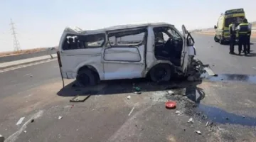 انقلاب ميكروباص يتسبب في إصابة 10 أفراد على الطريق السياحي في الجيزة