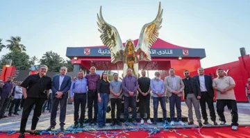 الأهلي يطلق البوابة الجديدة لفرع الجزيرة مع نسر ضخم
