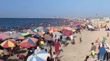 جمصة مكتظة بالزوار.. أكثر من 3 ملايين شخص يتوافدون على الشواطئ