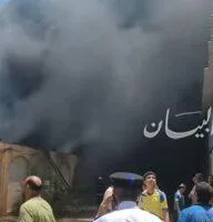 احتراق كبير في مصنع لإنتاج الإسفنج بالمنطقة الصناعية في دمياط الجديدة