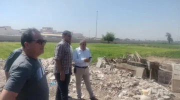 إزالة عاجلة للتعديات على مساحات بناء غير قانونية بمساحة 4 قيراط في قرية الطاهرة بالزقازيق بالشرقية