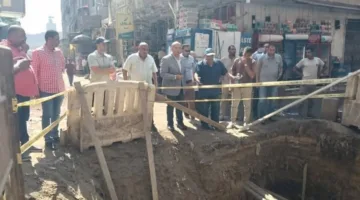 نائب محافظ الجيزة يزور مشروع sewage pipeline في المتربة والحفرية بمركز أوسيم