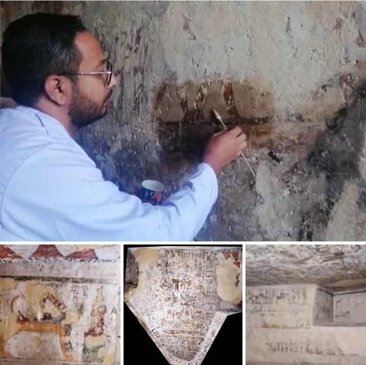 وزارة السياحة والآثار تعلن اكتمال أعمال ترميم مقبرة “الأخوين” في المدينة الأثرية أتريبس بسوهاج.