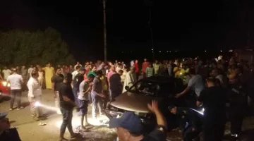 وفاة شخص وإصابة ثلاثة آخرين في حادث انقلاب سيارة بمصرف في عزبة مصباح بالغربية