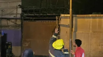 استجابة سريعة من الهلال الأحمر لحريق صغير في سنترال رمسيس