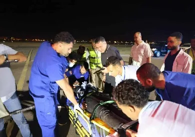 الصحة: 4 وفيات وإجلاء جوي لـ 4 مصابين ونقل 18 آخرين إلى مستشفى الجونة إثر غرق بارجة في خليج السويس