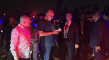 محافظ القليوبية ورئيس الأمن يراقبان جهود السيطرة على حريق مزارع النخيل في الخانكة
