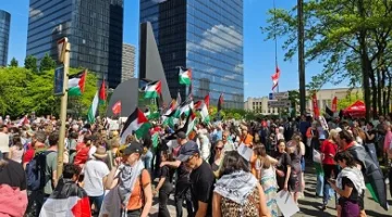 احتجاج في العاصمة السويدية ضد استمرار الجرائم الإسرائيلية في غزة