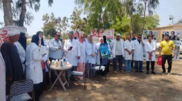 الطب البيطري في الشرقية ينظم قافلة طبية مجانية في قرية جزيرة أبو عمران بكفر صقر