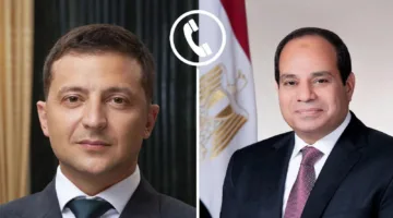 الرئيس السيسي يتلقى مكالمة هاتفية من نظيره الأوكراني فولوديمير زيلينسكي