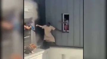 شاهد: رجل فرنسي يتحدى ارتفاع 6 طوابق لينقذ جيرانه من كارثة (فيديو)