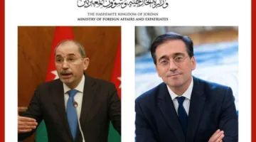الصفدي يتواصل هاتفياً مع نظيره الإسباني بشأن وقف دائم لإطلاق النار في غزة.