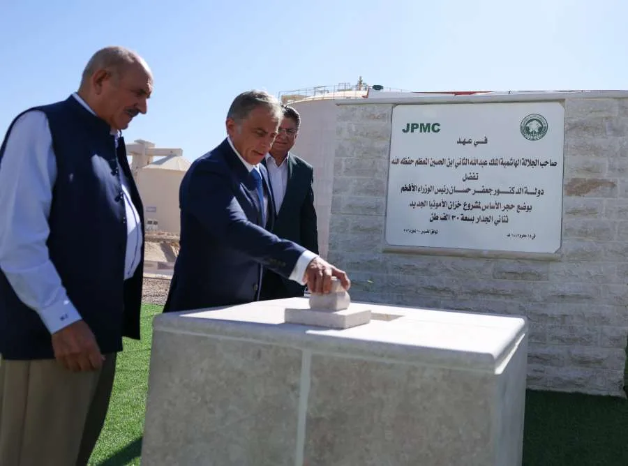 حسان يؤسس مشروع خزّان الأمونيا الجديد ذو الجدارين حسان يؤسس مشروع خزّان الأمونيا الجديد ذو الجدارين
