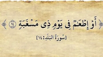 أو تقديم الطعام في يوم يعاني من الجوع