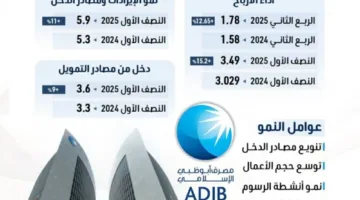 أرباح تاريخية وتنوع في النمو لمصرف «أبوظبي الإسلامي» خلال النصف الأول من 2025