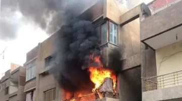 إخماد حريق في مبنى بمنطقة البساتين