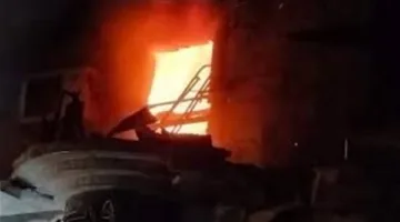 إخماد حريق في مقهى تحت كوبري محور جمال عبدالناصر بالتجمع