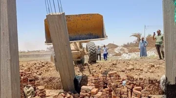 إزالة خمس حالات اعتداء على الأراضي الزراعية في المهد بالأقصر