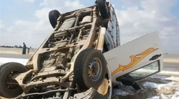 إصابة 13 فردًا نتيجة انقلاب سيارة للعاملين بالزراعة في طريق الصحراوي بالبحيرة | التفاصيل