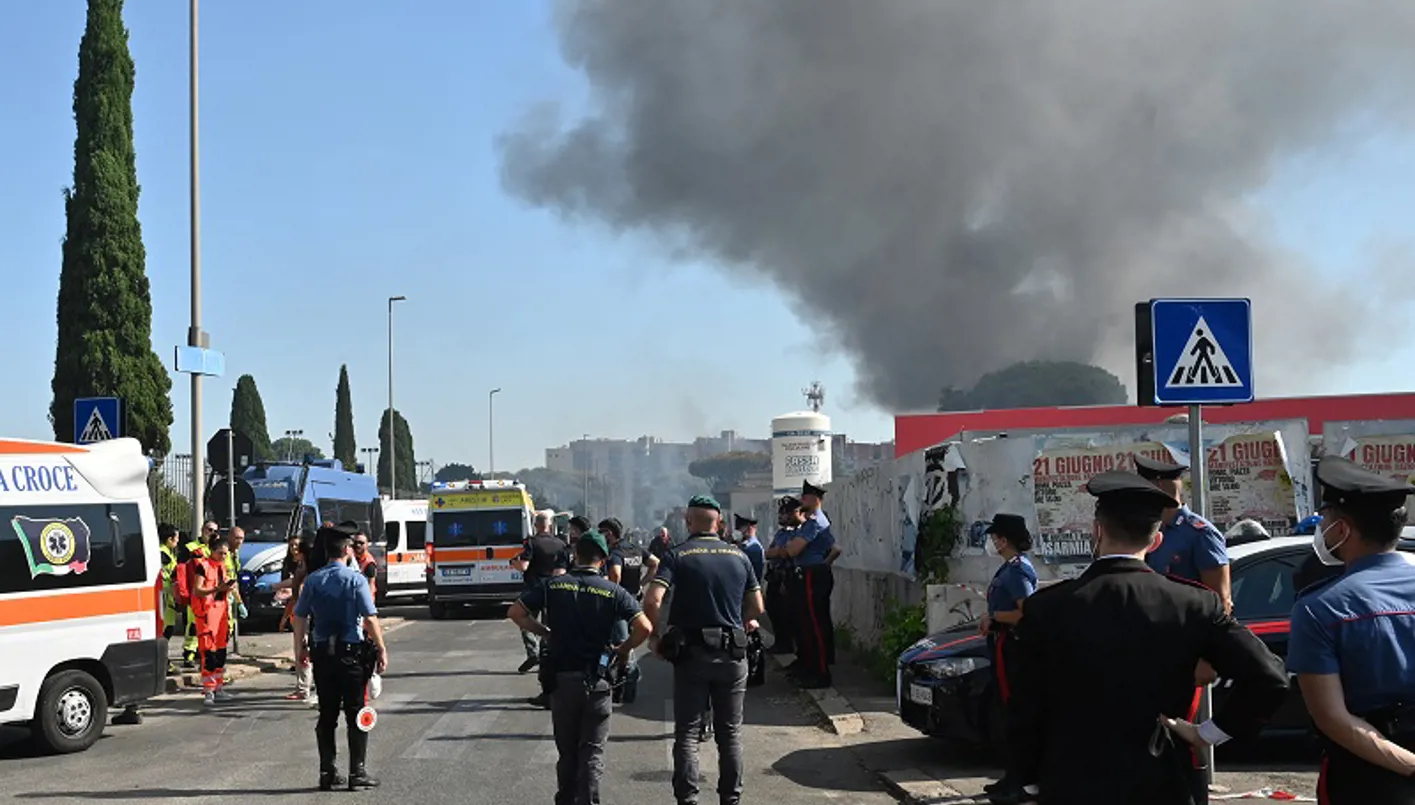 إصابة 45 فردًا جراء انفجار في محطة بنزين في روما (فيديو) إصابة 45 فردًا جراء انفجار في محطة بنزين في روما (فيديو)