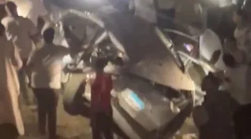 إصابة ثمانية أفراد جراء انقلاب ثلاث سيارات من على أحد الكباري في الغربية
