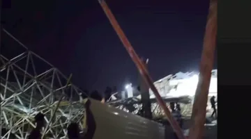 إصابة موظفين جراء انهيار هياكل حديدية في موقف نجع حمادي الجديد (صور)
