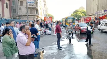 إعادة فتح شارع رمسيس أمام الحركة المرورية والمشاة بعد إخماد حريق سنترال رمسيس