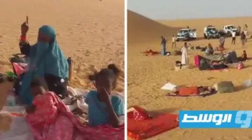 إغاثة حوالي 50 نازحًا سودانيًا في صحراء الكفرة