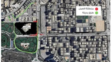 إغلاق جزئي في شارع الزهراء لتهيئة مشروع تصريف مياه الأمطار