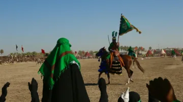 إقامة واحدة من أكبر الاحتفالات بتجسيد معركة الطف في بابل (صور)