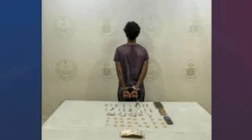 إلقاء القبض على شخص مخالف لنظام أمن الحدود بترويجه مخدرات في محافظة الجموم