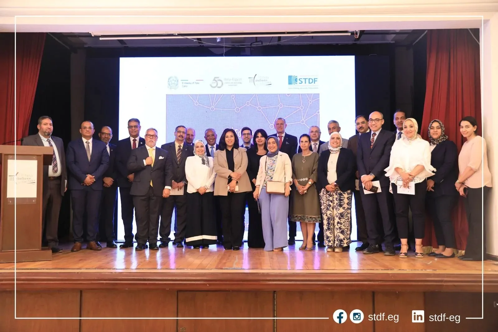 احتفال بذكرى 50 عامًا من التعاون العلمي بين مصر وإيطاليا.. تجديد الشراكة لتحقيق التنمية احتفال بذكرى 50 عامًا من التعاون العلمي بين مصر وإيطاليا.. تجديد الشراكة لتحقيق التنمية