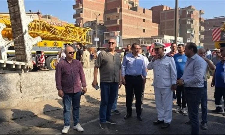 استئناف الحركة المرورية في الطريق الزراعي بعد تصليح وتشغيل كوبرى طوخ