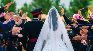 الأميرة رجوة الحسين وزين قطامي وقصة فستان الزفاف من تصميم إيلي صعب